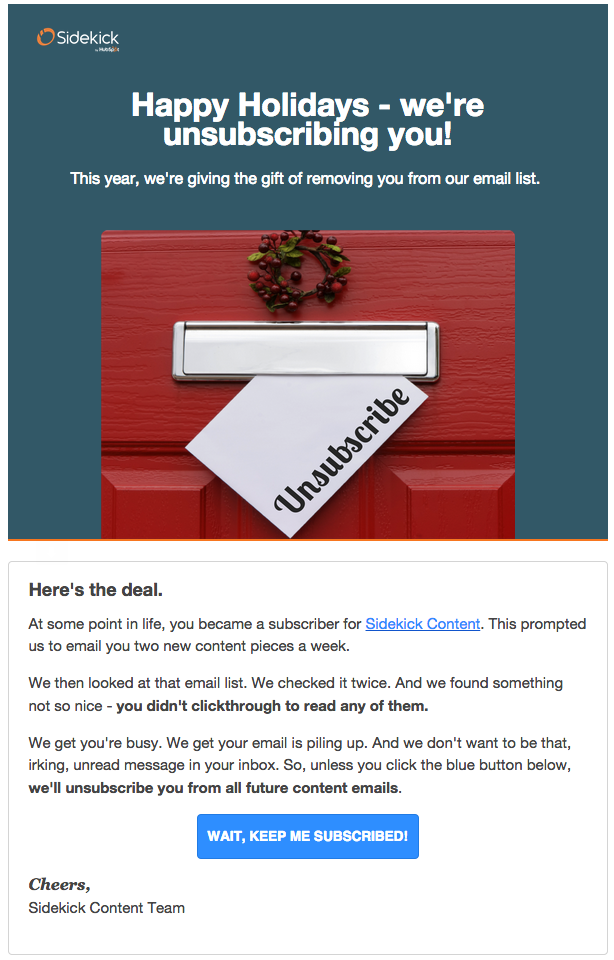 sidekick unsubscribe emails