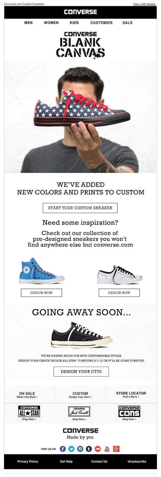 converse product emails