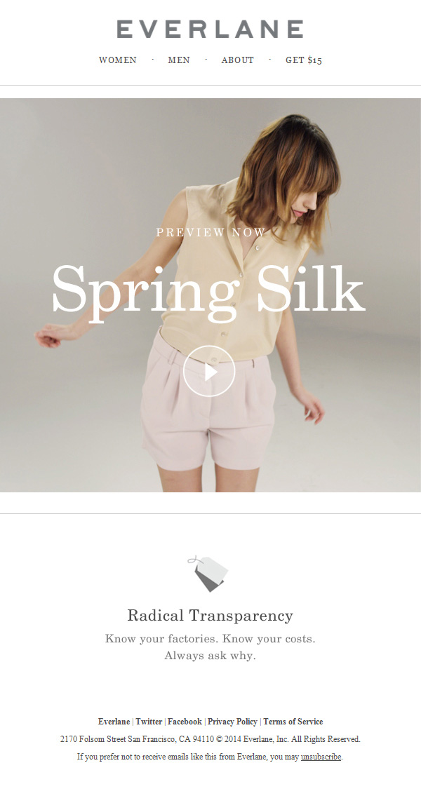 everlane video in email