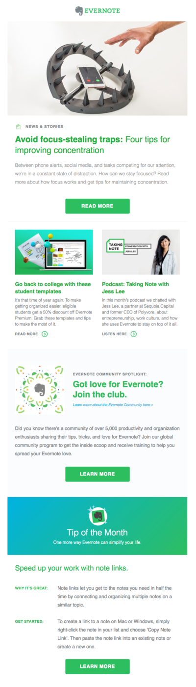 evernote email