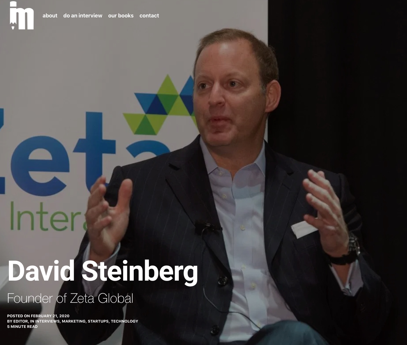 David Steinberg Zeta Founder