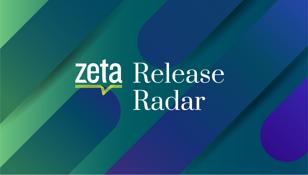 Zeta product updates