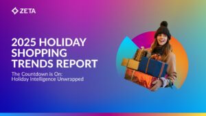 Featured image graphic with the cover of the 2025 holiday shopping trends guide