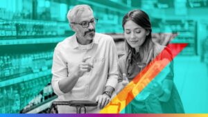 Image of two people shopping - featured image for the deterministic identity article