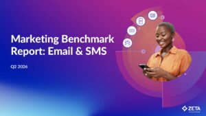 Cover image graphic for Q2 2026 Marketing Benchmark Report: Email & SMS